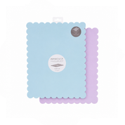 Blue + Lilac Dual-Colour Scalloped Rectangle Cake Board