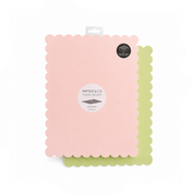 Pink + Green Dual-Colour Scalloped Rectangle Cake Board