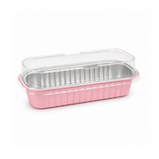 Light Pink Rectangle Baking Cup With Lid 10 Pack
