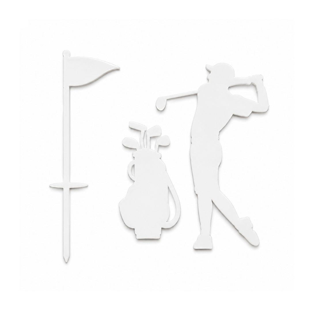 Golf Set White Acrylic Topper