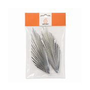 Metallic Silver Fan Topper Set 2 Piece