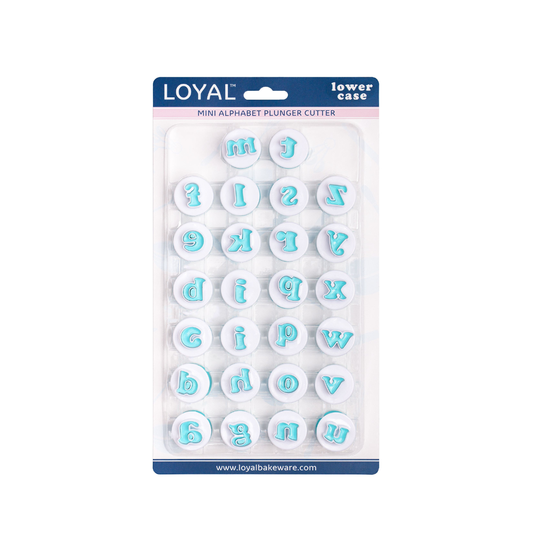 Mini Alphabet Plunger Cutter Lower Case 26 Piece