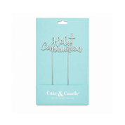 Holy Communion Silver Metal Cake Topper