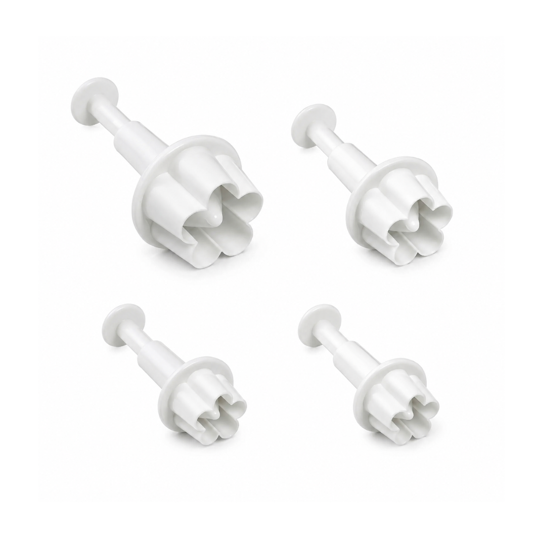 Sweet Cuts Flower Blossom Plunger Cutter Set 4pc