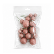 Glitter Rose Gold Foam Ball Topper 20 Pack