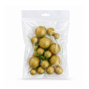 Glitter Gold Foam Ball Topper 20 Pack