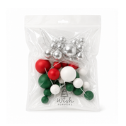Silver Christmas Foam Ball Topper 32 Pack