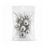 Silver Foam Ball Topper 20 Pack