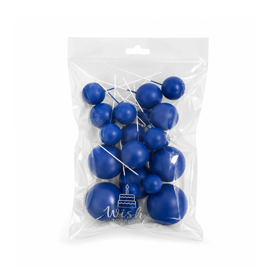 Royal Blue Foam Ball Topper 20 Pack