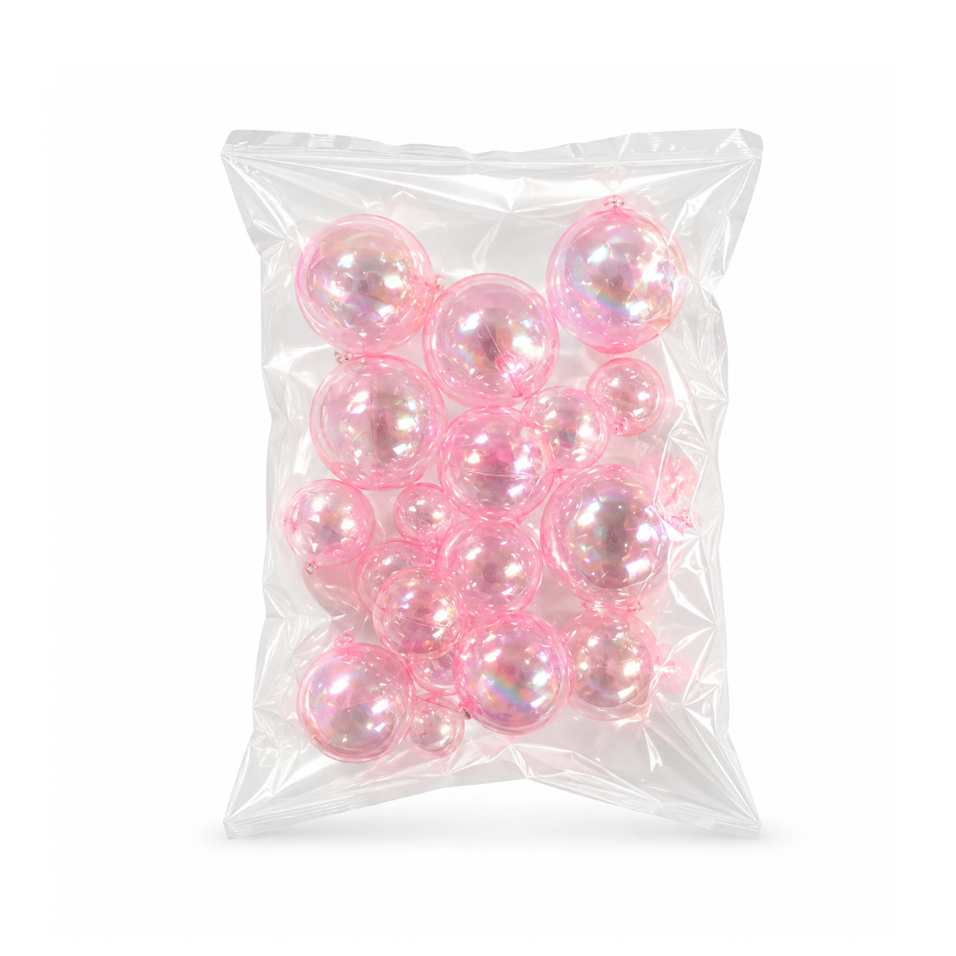Pink Opaque Foam Ball Topper 20 Pack