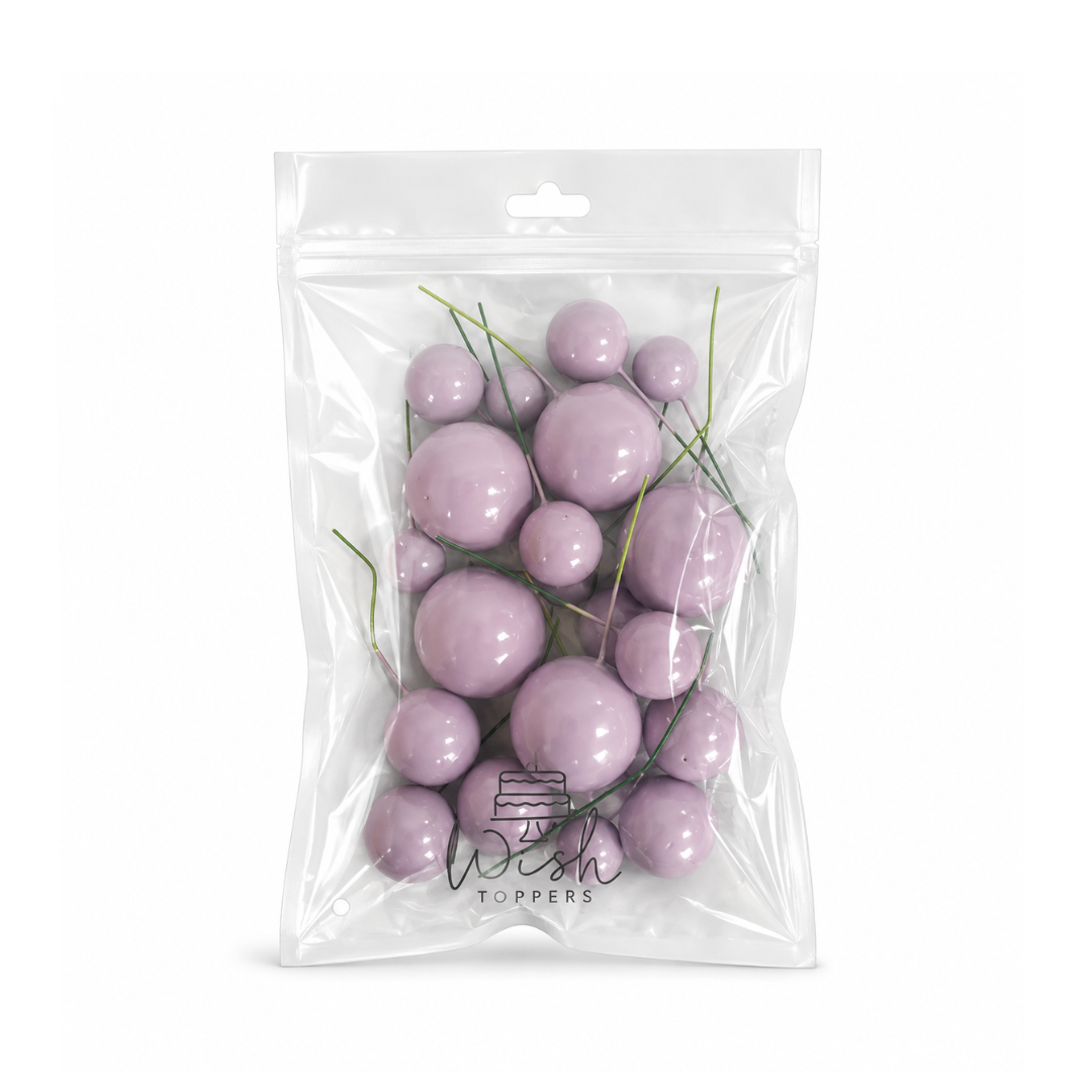 Lilac Foam Ball Topper 20 Pack