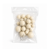 Cream Foam Ball Topper 20 Pack
