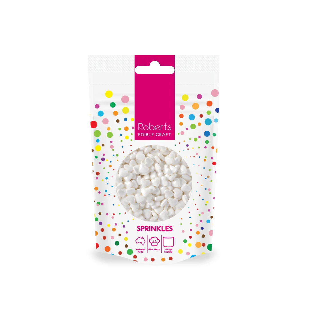White Hearts Candy Shapes 60g