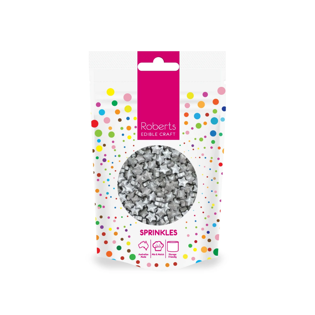 Silver Stars Candy Shapes 60g