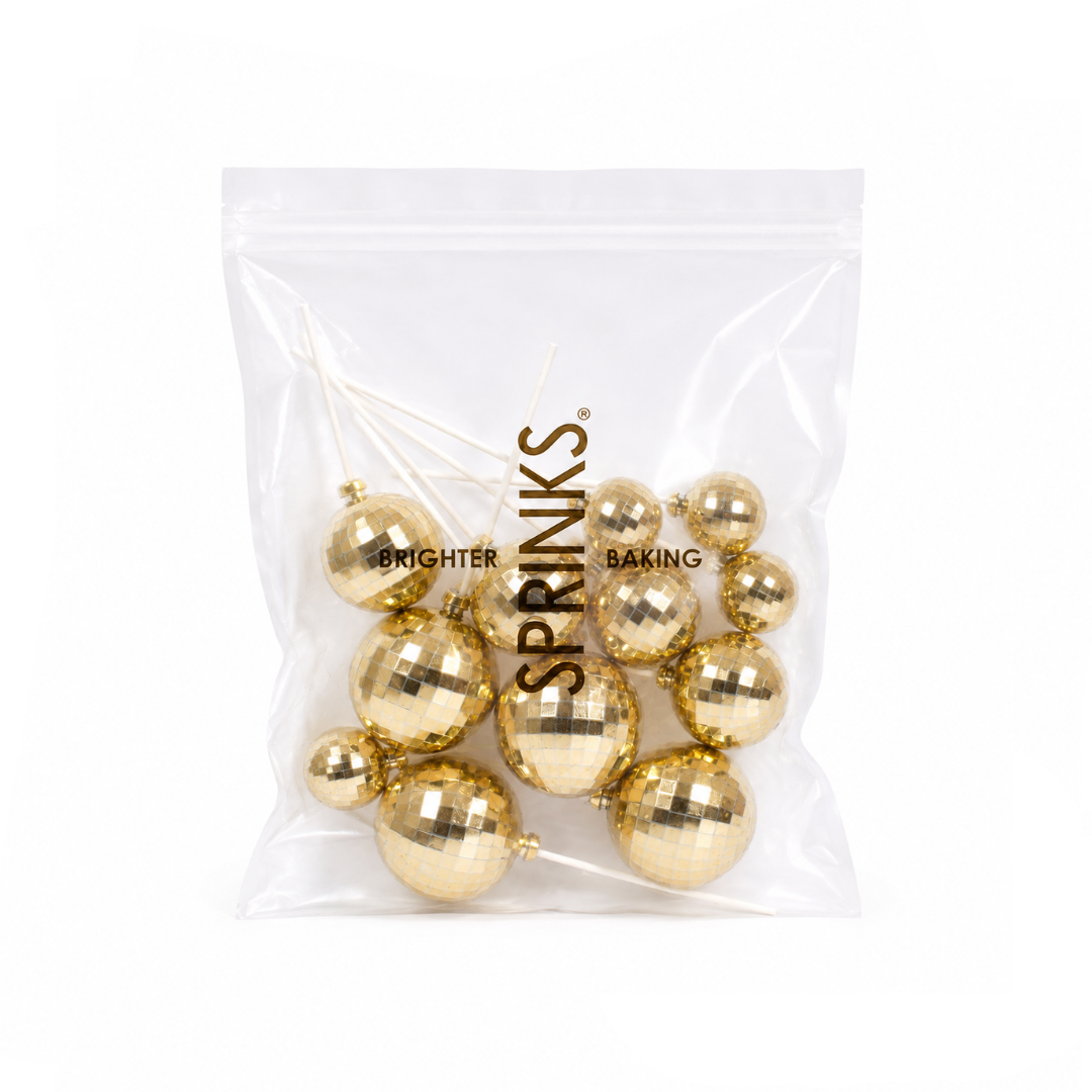 Disco Balls Gold 12pce
