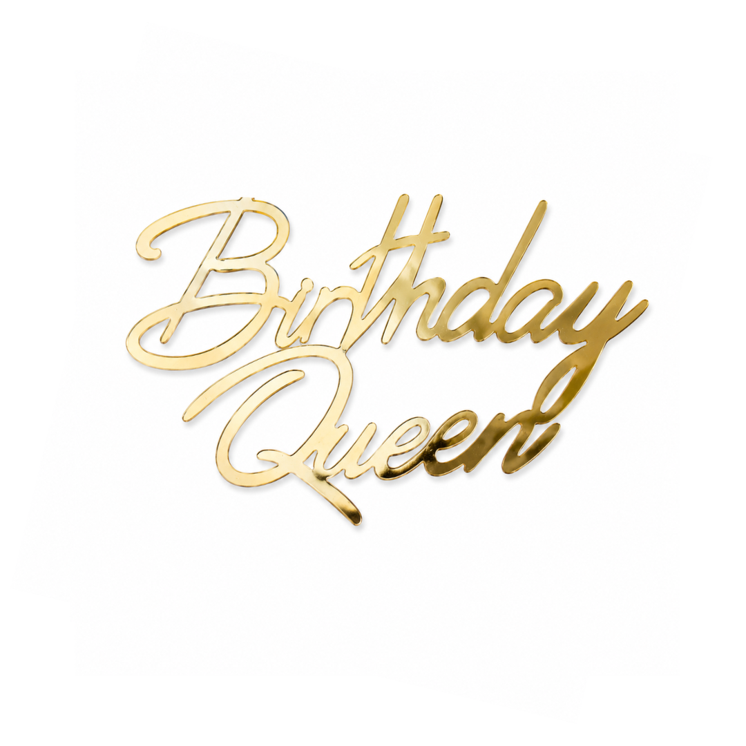 Birthday Queen Thin Gold Cake Fropper