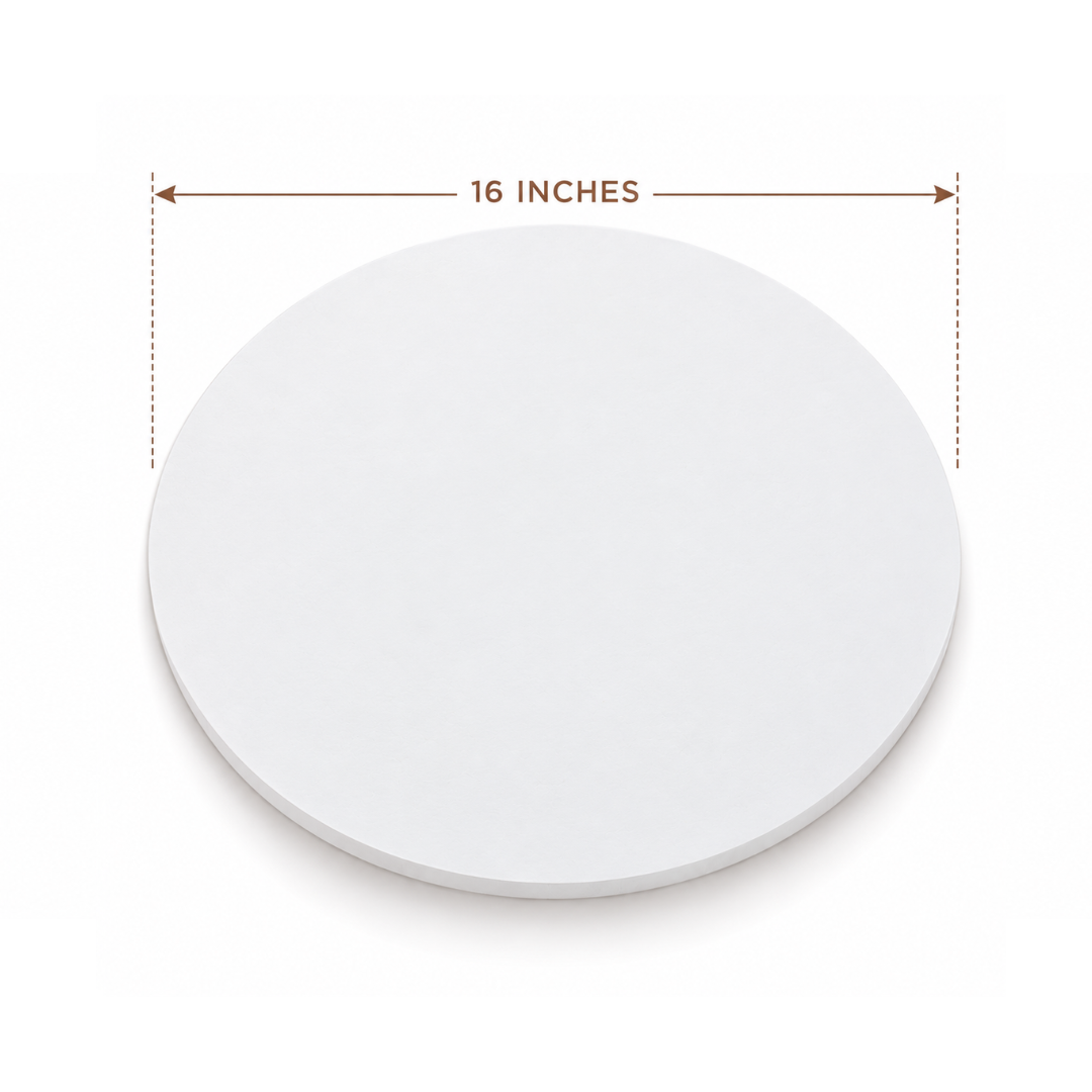 ROUND 16 INCH WHITE MDF BOARD