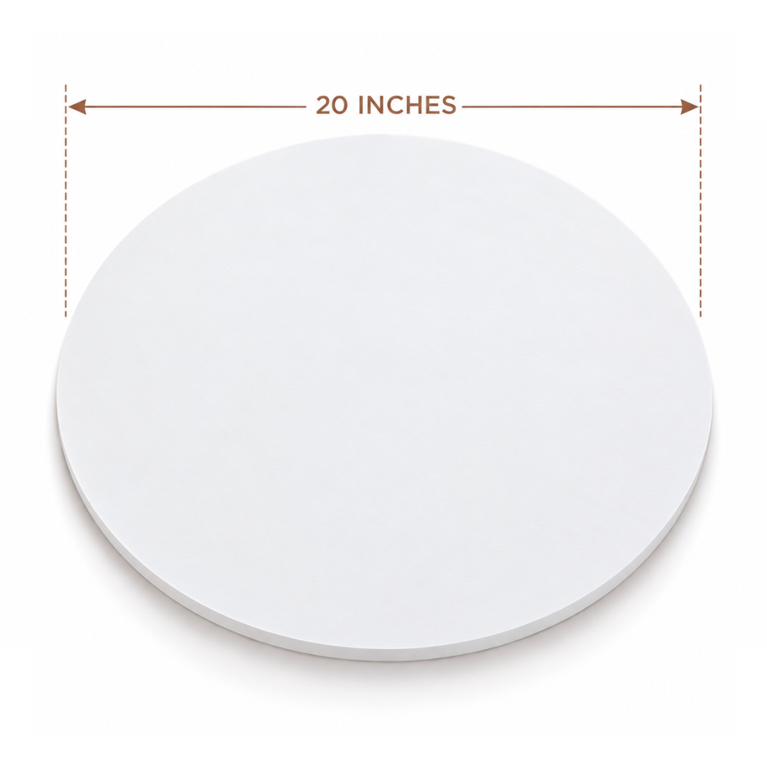 ROUND 20 INCH WHITE MDF BOARD