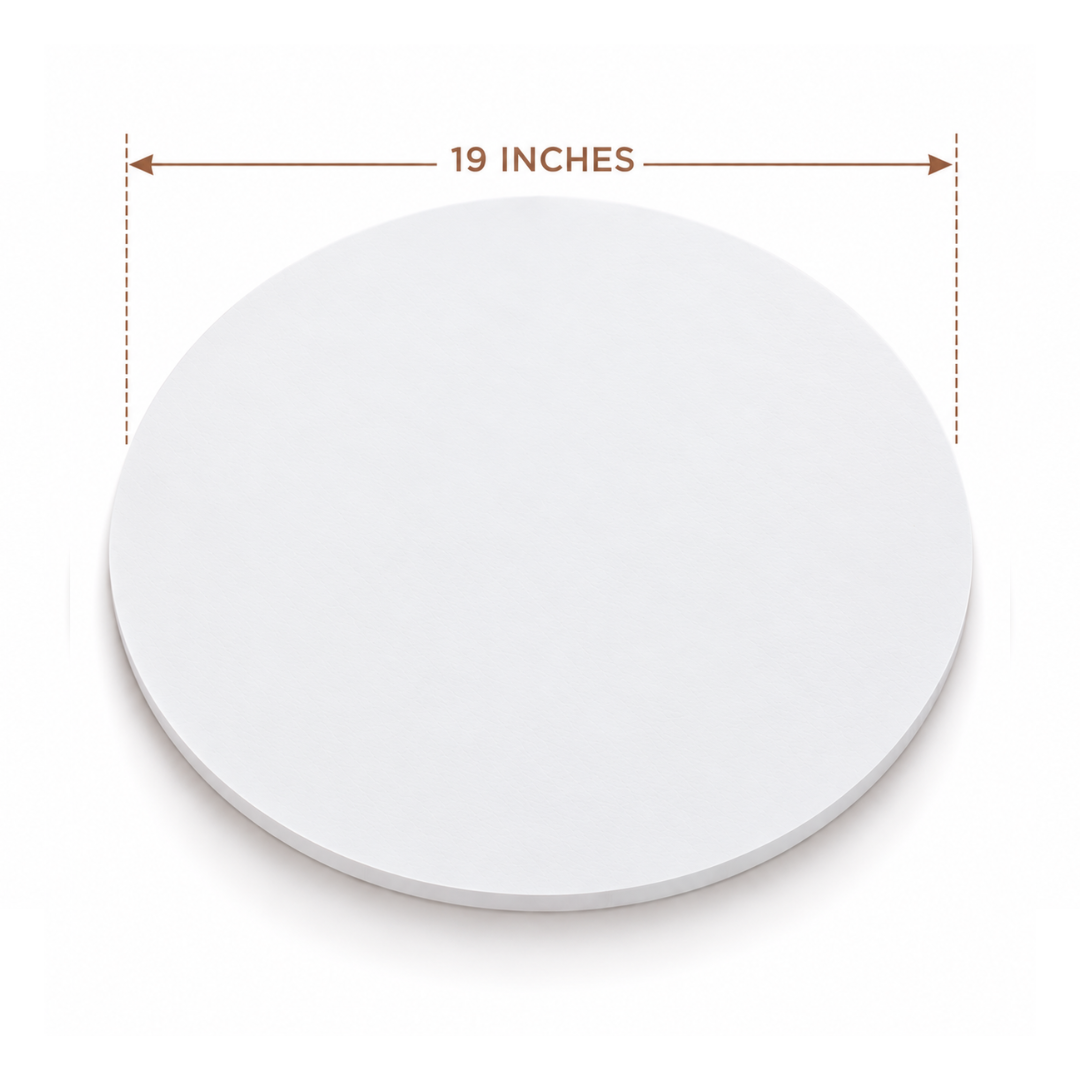 ROUND 19 INCH WHITE MDF BOARD