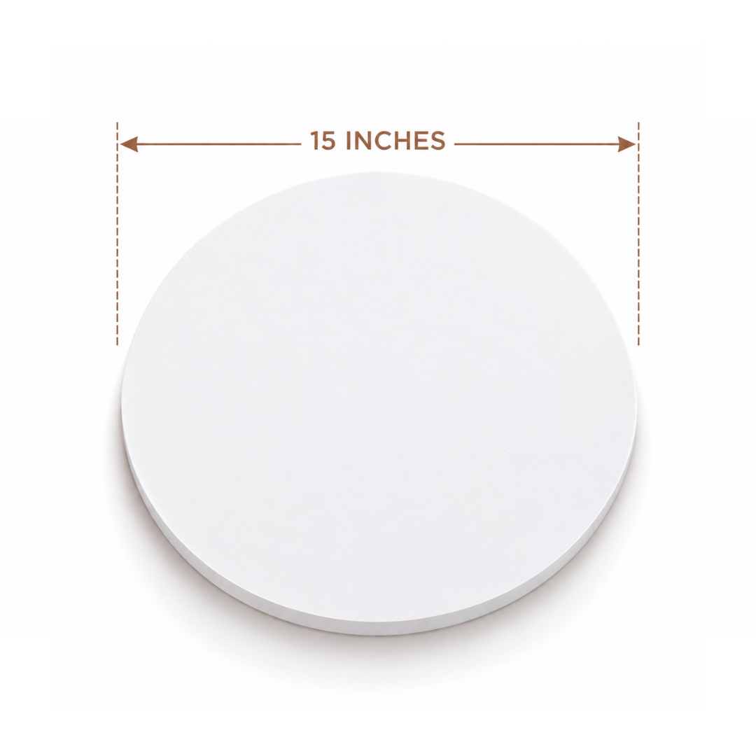 ROUND 15 INCH WHITE MDF BOARD