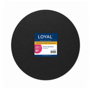 LOYAL 16 INCH ROUND BLACK MASONITE CAKE BOARD