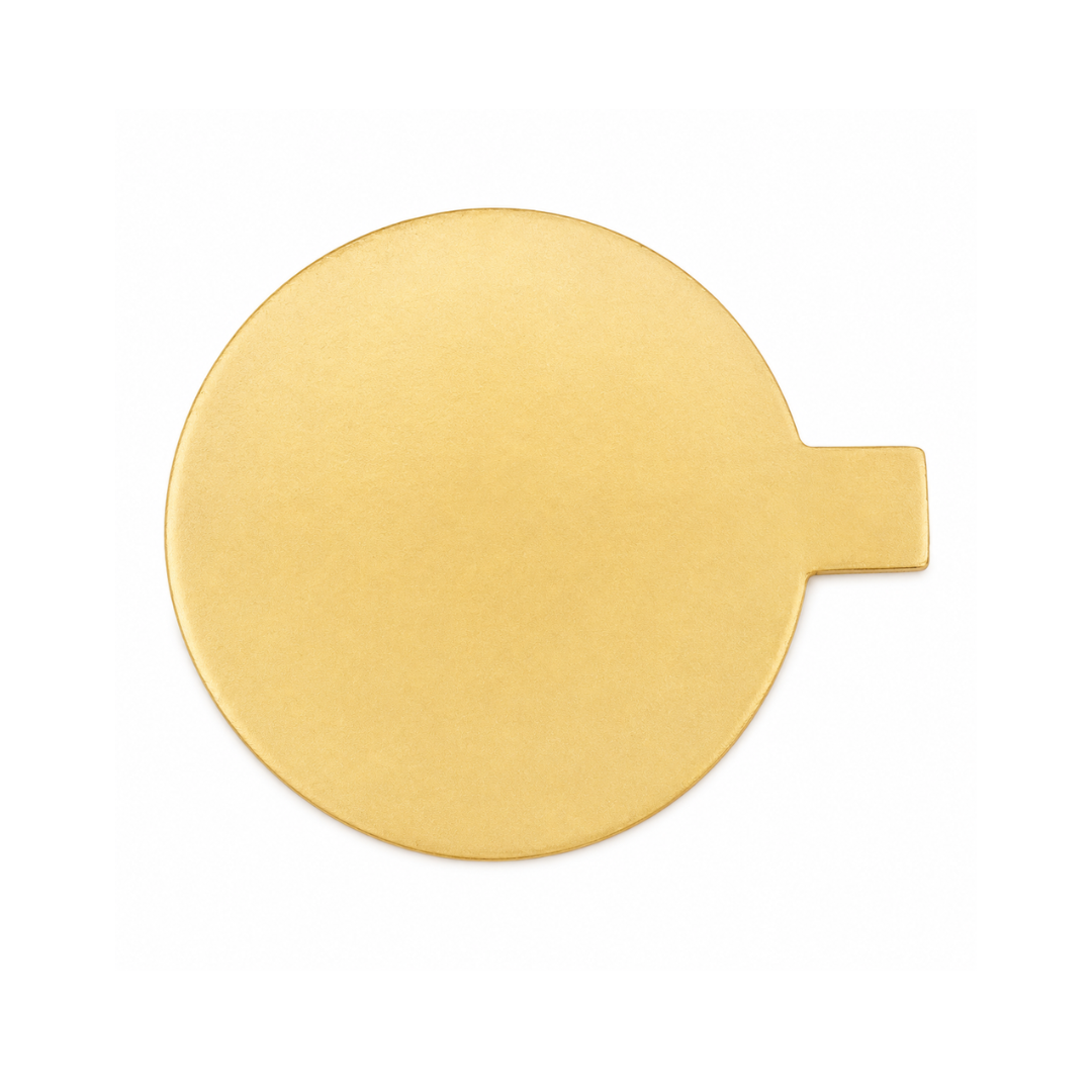 Gold Foil Round Dessert Board + Tab 50 Pack