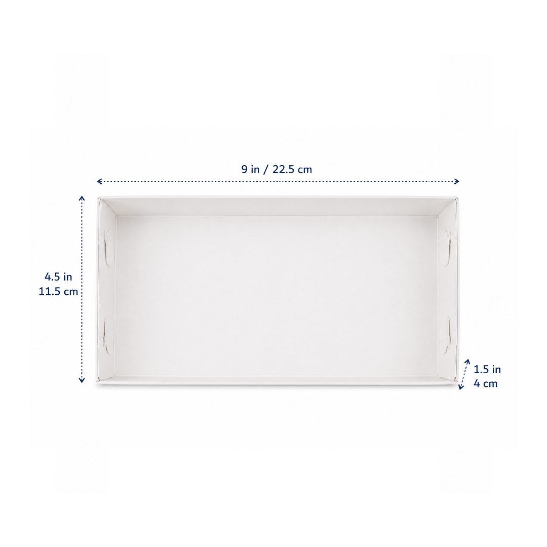 Biscuit Box with Clear Lid - 22.5cmx11.5cmx4cm