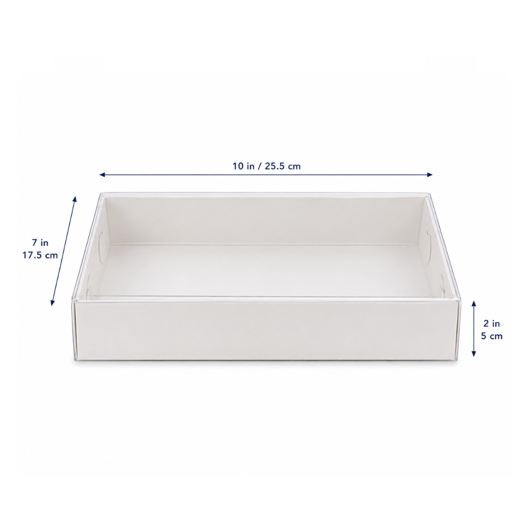 Biscuit Box with Clear Lid - 25.5cmx17.5cmx5cm