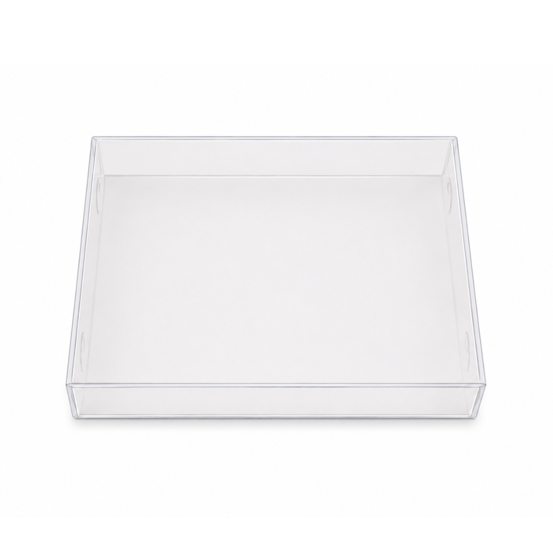 Biscuit Box with Clear Lid - 15.5cmx15.5cmx3cm
