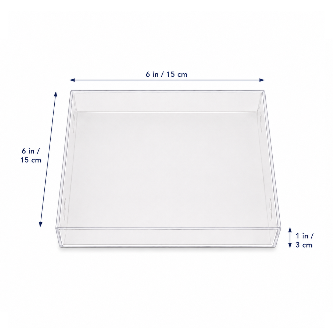 Biscuit Box with Clear Lid - 15.5cmx15.5cmx3cm
