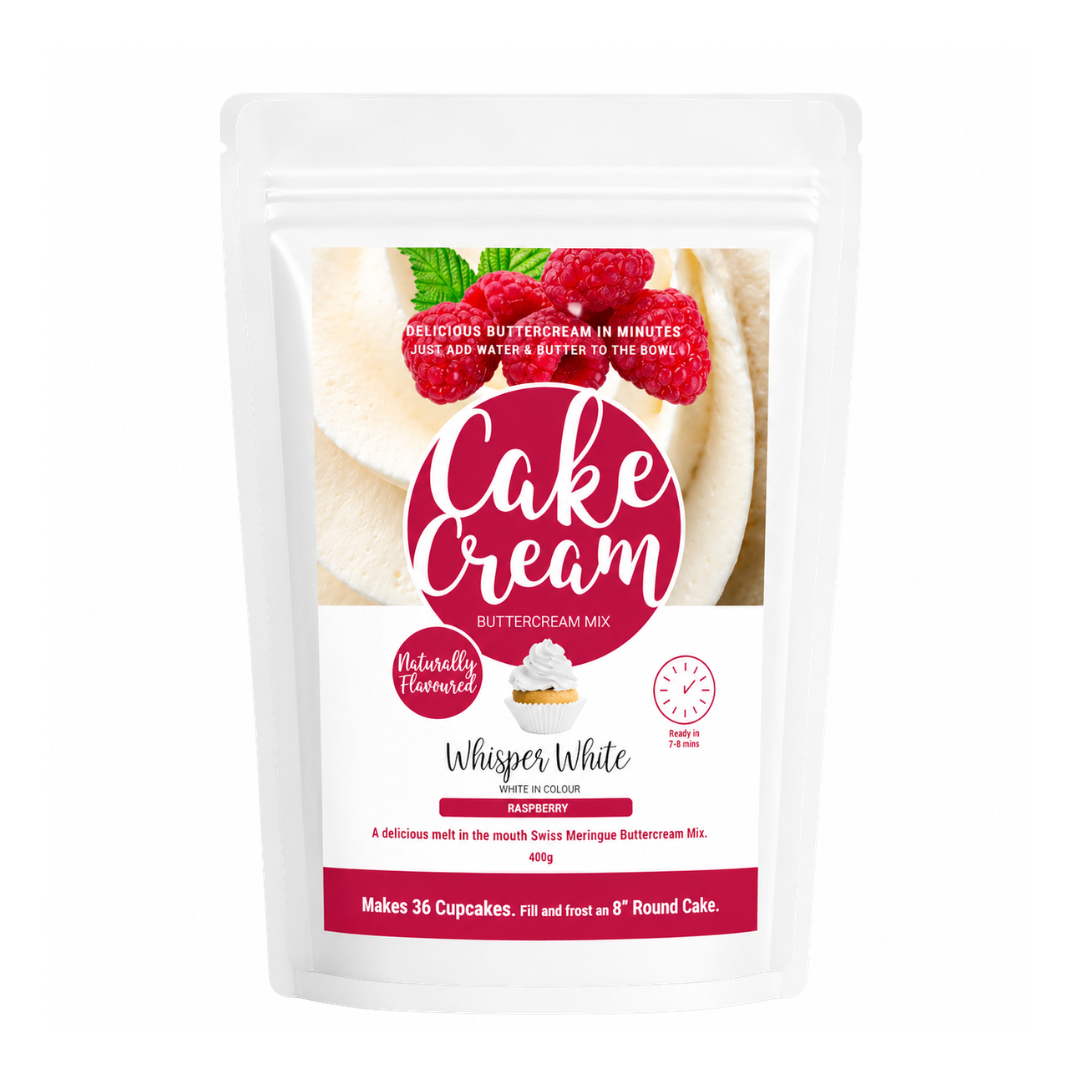 Cake Cream Whisper White Raspberry Flavoured 400g