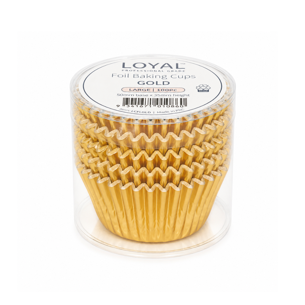 Gold Baking Cups Large 100 Pack