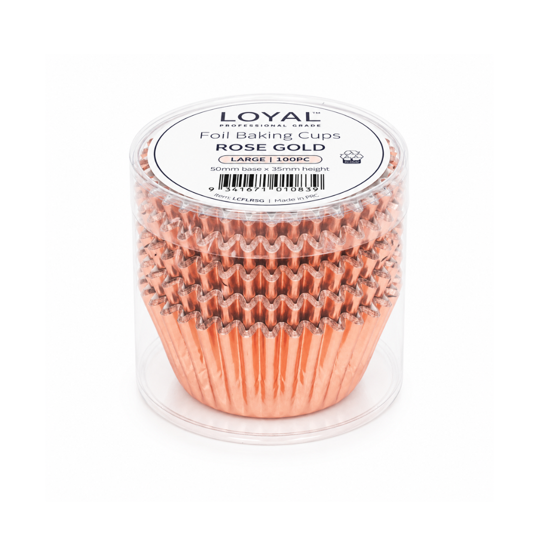 Rose Gold Baking Cups Large 100 Piece