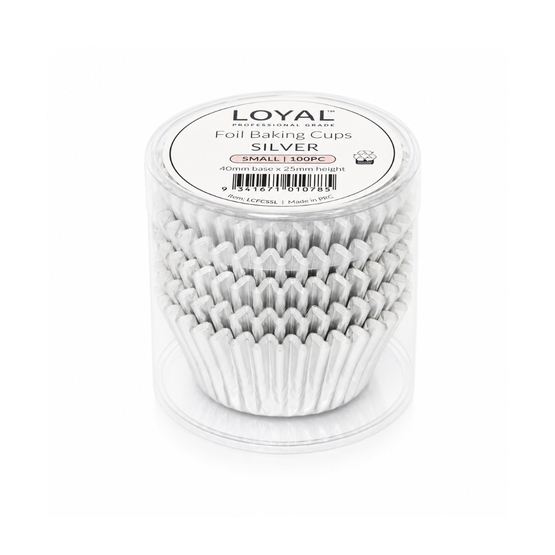 Silver Baking Cups Small 100 Pack