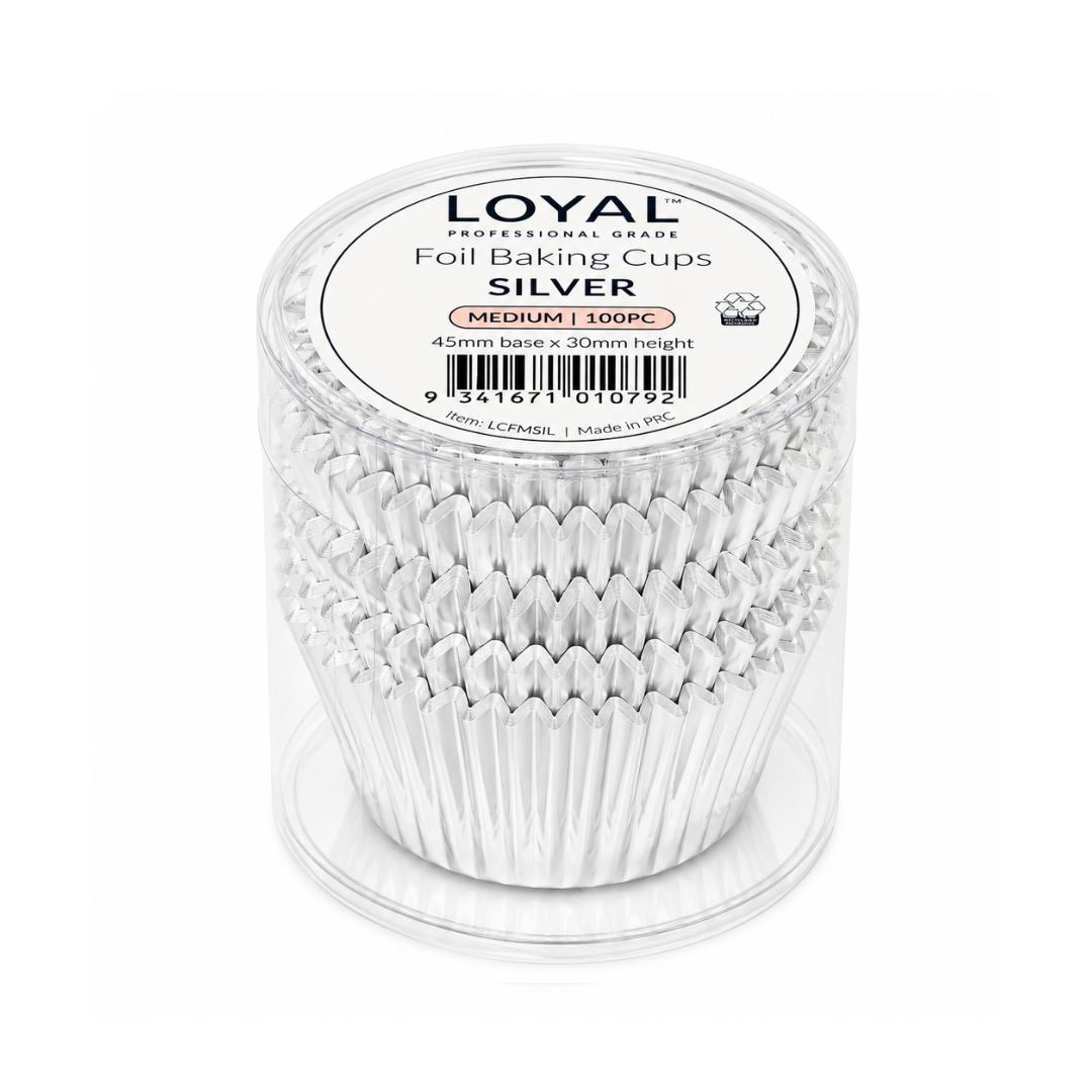 Silver Baking Cups Medium 100 Pack