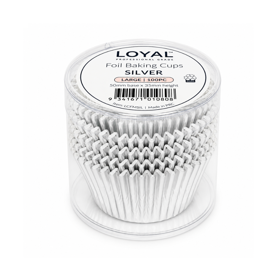 Silver Baking Cups Large 100 Pack
