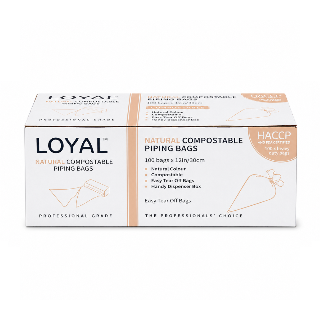 Loyal Compostable Piping Bags Natural 12inch 100 Pack
