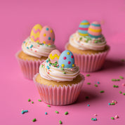Colourful Easter Eggs Icing Decorations 8 pieces