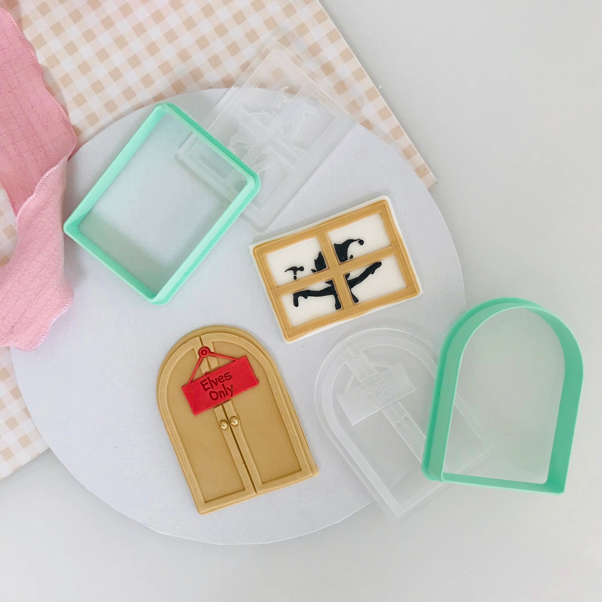 Elves Only Door & Window Cookie Cutter + Debosser Set by SweetP Cakes and Cookies