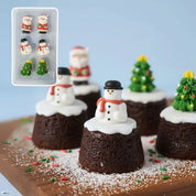 Sugar Decorations 3D Christmas 6 Piece