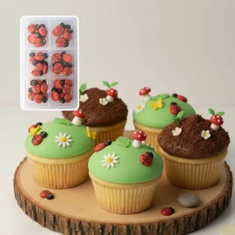 Sugar Decorations Ladybugs 36 Piece