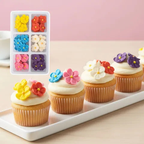 Sugar Decorations 5 Small Petal Sugar Flowers 42 Piece
