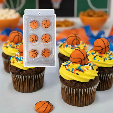 Sugar Decorations BASKETBALL 6 PIECE