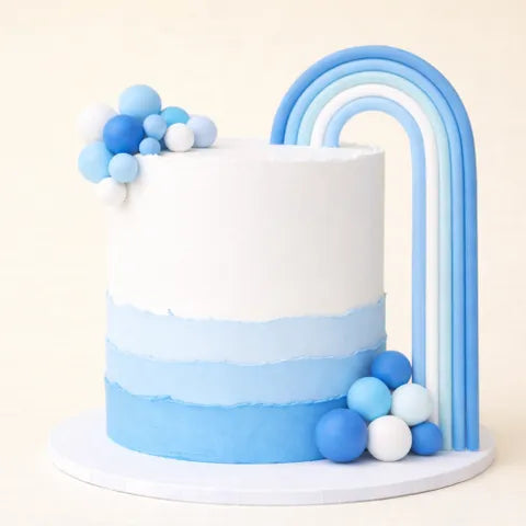Blue Rainbow Cake Topper