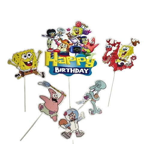 Spongebob Topper Set 6 pce