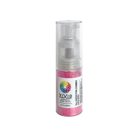 Super Pink Edible Glitter Pump 10g