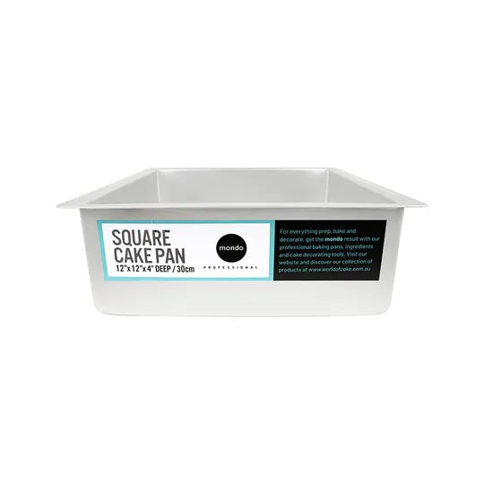 Square 12 Inch x 4 Inch High Pro Deep Cake Tin