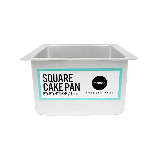Square 6 Inch x 4 Inch High Pro Deep Cake Tin
