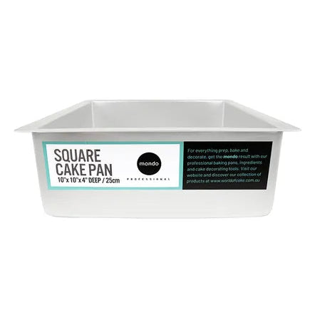 Square 10 Inch x 4 Inch High Pro Deep Cake Tin