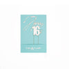 Happy 16th Silver Metal Cake Topper